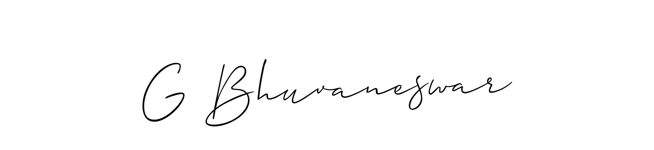 How to make G Bhuvaneswar name signature. Use Allison_Script style for creating short signs online. This is the latest handwritten sign. G Bhuvaneswar signature style 2 images and pictures png