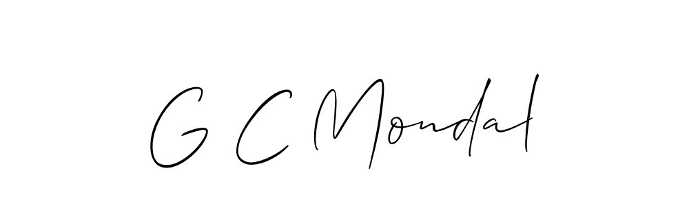 How to make G C Mondal name signature. Use Allison_Script style for creating short signs online. This is the latest handwritten sign. G C Mondal signature style 2 images and pictures png