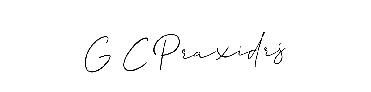 How to Draw G C Praxidrs signature style? Allison_Script is a latest design signature styles for name G C Praxidrs. G C Praxidrs signature style 2 images and pictures png