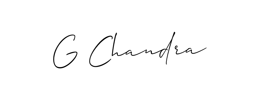 You should practise on your own different ways (Allison_Script) to write your name (G Chandra) in signature. don't let someone else do it for you. G Chandra signature style 2 images and pictures png