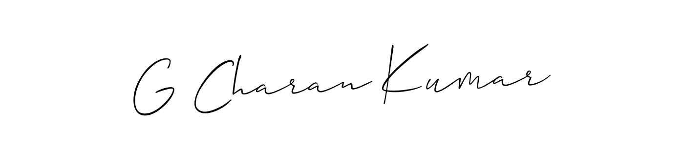 How to Draw G Charan Kumar signature style? Allison_Script is a latest design signature styles for name G Charan Kumar. G Charan Kumar signature style 2 images and pictures png