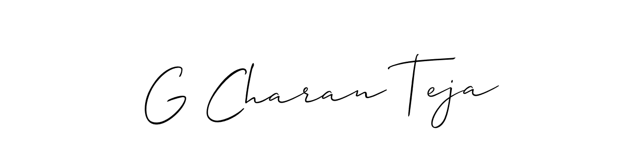 How to make G Charan Teja signature? Allison_Script is a professional autograph style. Create handwritten signature for G Charan Teja name. G Charan Teja signature style 2 images and pictures png