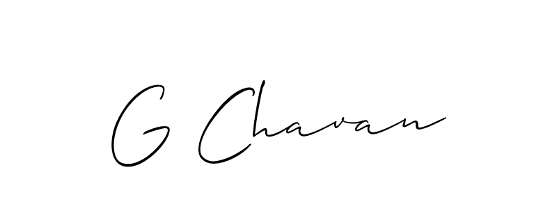 The best way (Allison_Script) to make a short signature is to pick only two or three words in your name. The name G Chavan include a total of six letters. For converting this name. G Chavan signature style 2 images and pictures png