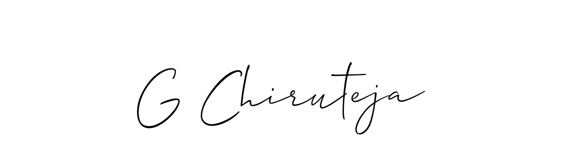 Allison_Script is a professional signature style that is perfect for those who want to add a touch of class to their signature. It is also a great choice for those who want to make their signature more unique. Get G Chiruteja name to fancy signature for free. G Chiruteja signature style 2 images and pictures png