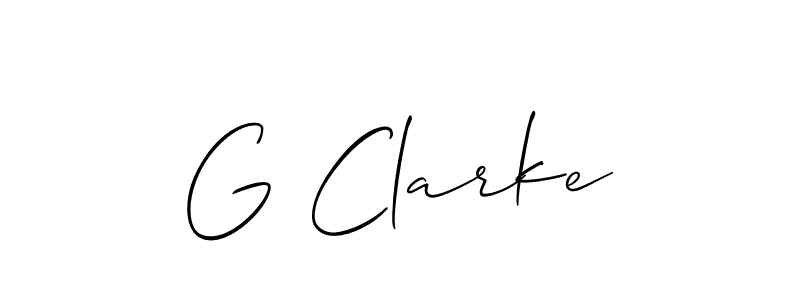 if you are searching for the best signature style for your name G Clarke. so please give up your signature search. here we have designed multiple signature styles  using Allison_Script. G Clarke signature style 2 images and pictures png