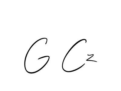 Use a signature maker to create a handwritten signature online. With this signature software, you can design (Allison_Script) your own signature for name G Cz. G Cz signature style 2 images and pictures png