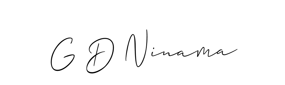 Make a beautiful signature design for name G D Ninama. With this signature (Allison_Script) style, you can create a handwritten signature for free. G D Ninama signature style 2 images and pictures png