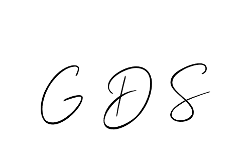 How to make G D S signature? Allison_Script is a professional autograph style. Create handwritten signature for G D S name. G D S signature style 2 images and pictures png