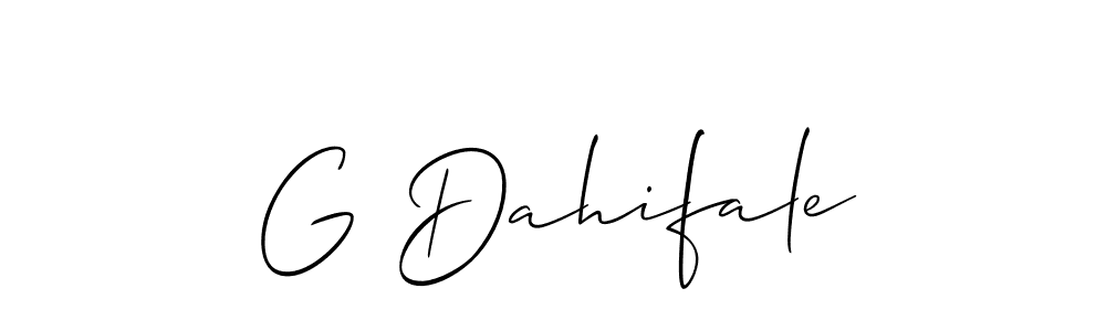 How to make G Dahifale signature? Allison_Script is a professional autograph style. Create handwritten signature for G Dahifale name. G Dahifale signature style 2 images and pictures png