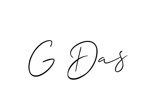 How to Draw G Das signature style? Allison_Script is a latest design signature styles for name G Das. G Das signature style 2 images and pictures png