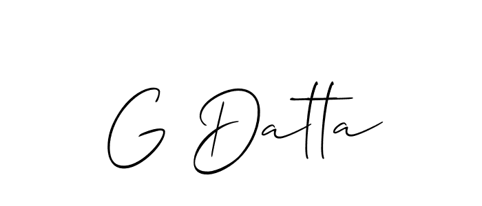 How to make G Datta signature? Allison_Script is a professional autograph style. Create handwritten signature for G Datta name. G Datta signature style 2 images and pictures png
