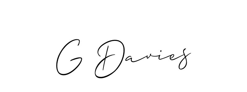 Make a beautiful signature design for name G Davies. With this signature (Allison_Script) style, you can create a handwritten signature for free. G Davies signature style 2 images and pictures png