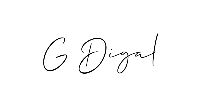 Best and Professional Signature Style for G Digal. Allison_Script Best Signature Style Collection. G Digal signature style 2 images and pictures png