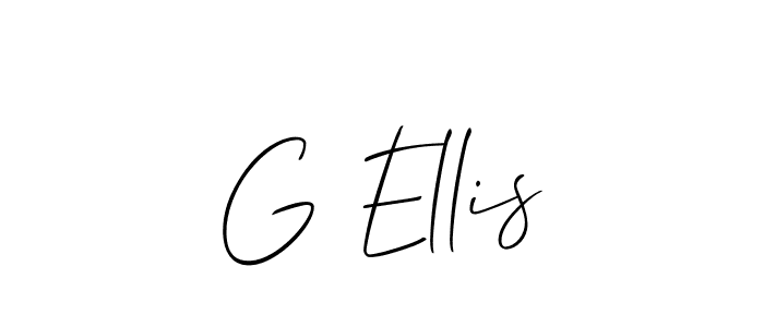 Create a beautiful signature design for name G Ellis. With this signature (Allison_Script) fonts, you can make a handwritten signature for free. G Ellis signature style 2 images and pictures png