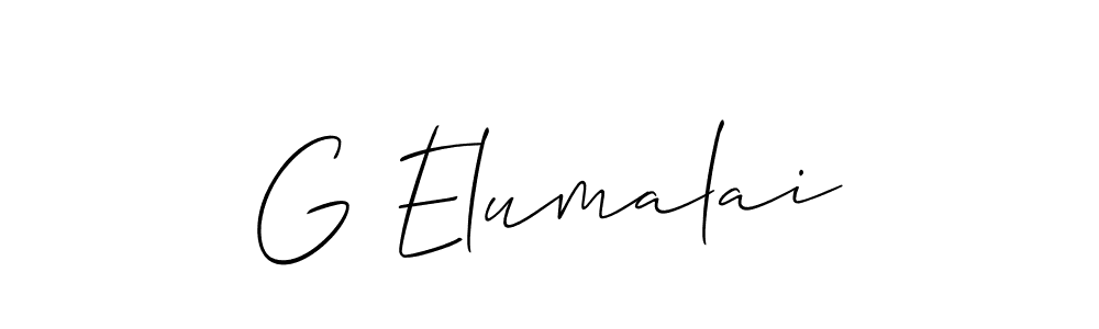 This is the best signature style for the G Elumalai name. Also you like these signature font (Allison_Script). Mix name signature. G Elumalai signature style 2 images and pictures png