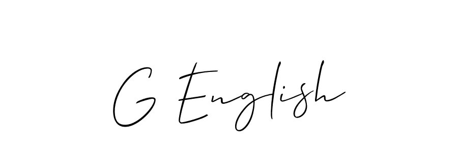 Allison_Script is a professional signature style that is perfect for those who want to add a touch of class to their signature. It is also a great choice for those who want to make their signature more unique. Get G English name to fancy signature for free. G English signature style 2 images and pictures png