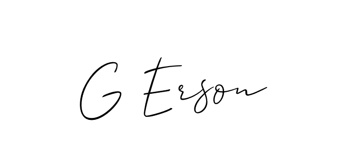 This is the best signature style for the G Erson name. Also you like these signature font (Allison_Script). Mix name signature. G Erson signature style 2 images and pictures png