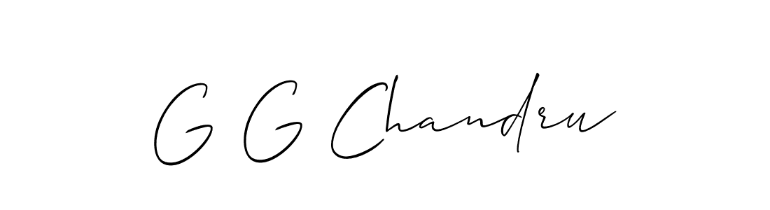 Create a beautiful signature design for name G G Chandru. With this signature (Allison_Script) fonts, you can make a handwritten signature for free. G G Chandru signature style 2 images and pictures png