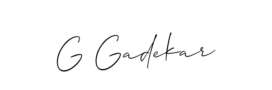 Make a short G Gadekar signature style. Manage your documents anywhere anytime using Allison_Script. Create and add eSignatures, submit forms, share and send files easily. G Gadekar signature style 2 images and pictures png