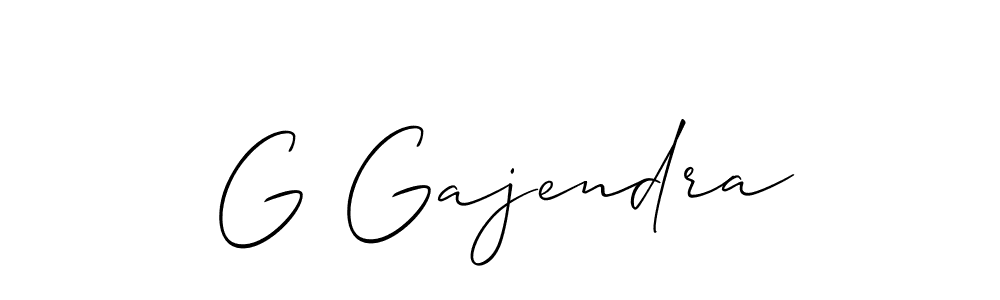 It looks lik you need a new signature style for name G Gajendra. Design unique handwritten (Allison_Script) signature with our free signature maker in just a few clicks. G Gajendra signature style 2 images and pictures png