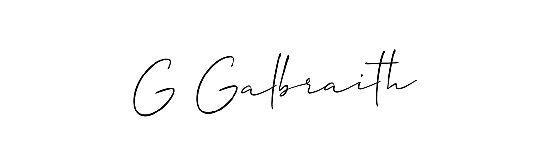if you are searching for the best signature style for your name G Galbraith. so please give up your signature search. here we have designed multiple signature styles  using Allison_Script. G Galbraith signature style 2 images and pictures png