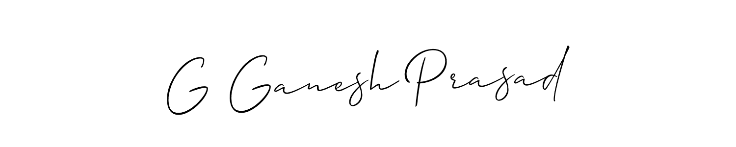 You should practise on your own different ways (Allison_Script) to write your name (G Ganesh Prasad) in signature. don't let someone else do it for you. G Ganesh Prasad signature style 2 images and pictures png