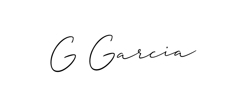 Make a beautiful signature design for name G Garcia. With this signature (Allison_Script) style, you can create a handwritten signature for free. G Garcia signature style 2 images and pictures png