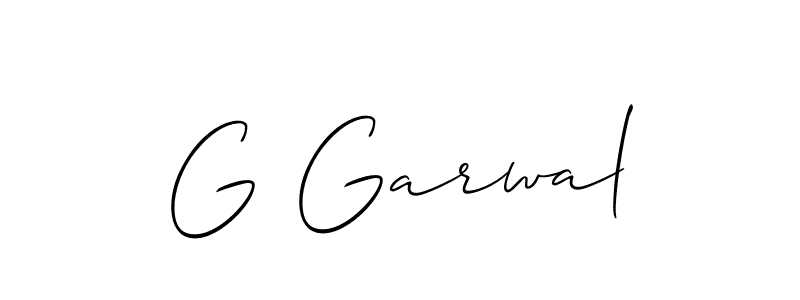 How to make G Garwal name signature. Use Allison_Script style for creating short signs online. This is the latest handwritten sign. G Garwal signature style 2 images and pictures png