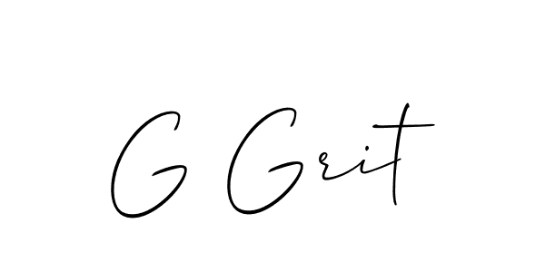 How to make G Grit name signature. Use Allison_Script style for creating short signs online. This is the latest handwritten sign. G Grit signature style 2 images and pictures png