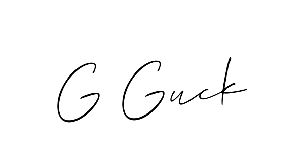 G Guck stylish signature style. Best Handwritten Sign (Allison_Script) for my name. Handwritten Signature Collection Ideas for my name G Guck. G Guck signature style 2 images and pictures png