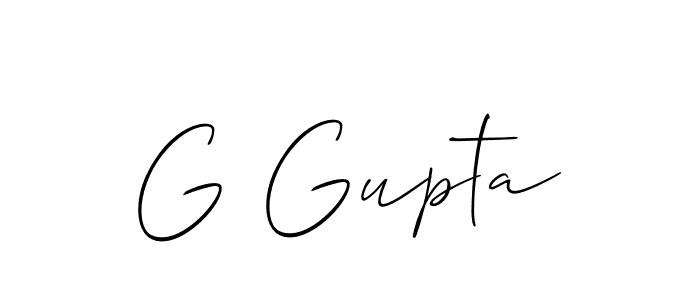 Design your own signature with our free online signature maker. With this signature software, you can create a handwritten (Allison_Script) signature for name G Gupta. G Gupta signature style 2 images and pictures png