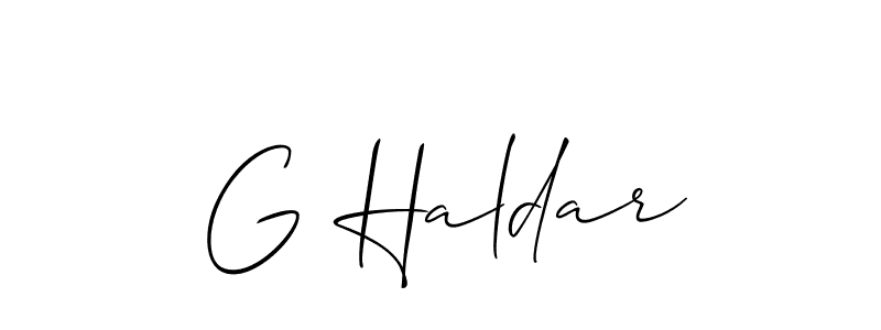 It looks lik you need a new signature style for name G Haldar. Design unique handwritten (Allison_Script) signature with our free signature maker in just a few clicks. G Haldar signature style 2 images and pictures png
