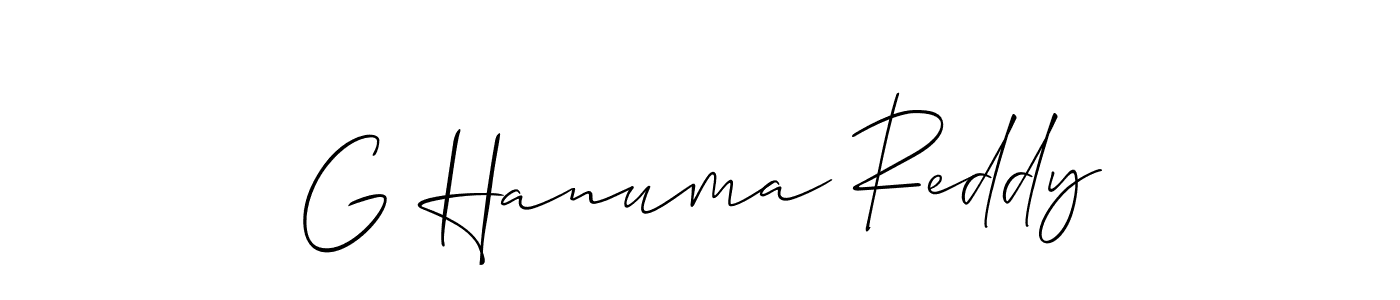 Once you've used our free online signature maker to create your best signature Allison_Script style, it's time to enjoy all of the benefits that G Hanuma Reddy name signing documents. G Hanuma Reddy signature style 2 images and pictures png