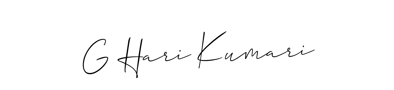 How to make G Hari Kumari signature? Allison_Script is a professional autograph style. Create handwritten signature for G Hari Kumari name. G Hari Kumari signature style 2 images and pictures png
