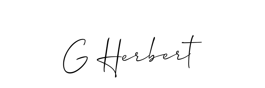 Make a beautiful signature design for name G Herbert. With this signature (Allison_Script) style, you can create a handwritten signature for free. G Herbert signature style 2 images and pictures png