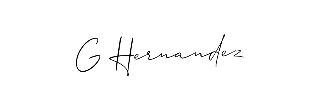 How to make G Hernandez signature? Allison_Script is a professional autograph style. Create handwritten signature for G Hernandez name. G Hernandez signature style 2 images and pictures png