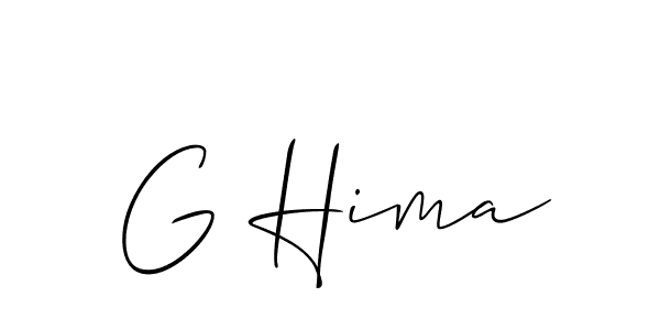 Use a signature maker to create a handwritten signature online. With this signature software, you can design (Allison_Script) your own signature for name G Hima. G Hima signature style 2 images and pictures png