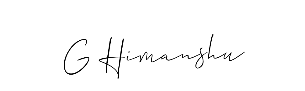 Create a beautiful signature design for name G Himanshu. With this signature (Allison_Script) fonts, you can make a handwritten signature for free. G Himanshu signature style 2 images and pictures png