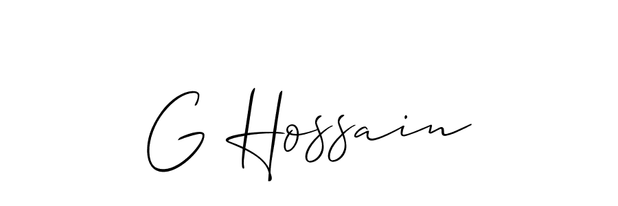 G Hossain stylish signature style. Best Handwritten Sign (Allison_Script) for my name. Handwritten Signature Collection Ideas for my name G Hossain. G Hossain signature style 2 images and pictures png