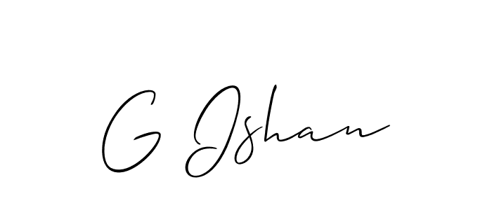 G Ishan stylish signature style. Best Handwritten Sign (Allison_Script) for my name. Handwritten Signature Collection Ideas for my name G Ishan. G Ishan signature style 2 images and pictures png