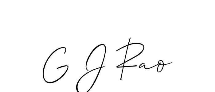 Make a beautiful signature design for name G J Rao. Use this online signature maker to create a handwritten signature for free. G J Rao signature style 2 images and pictures png