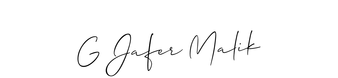 This is the best signature style for the G Jafer Malik name. Also you like these signature font (Allison_Script). Mix name signature. G Jafer Malik signature style 2 images and pictures png