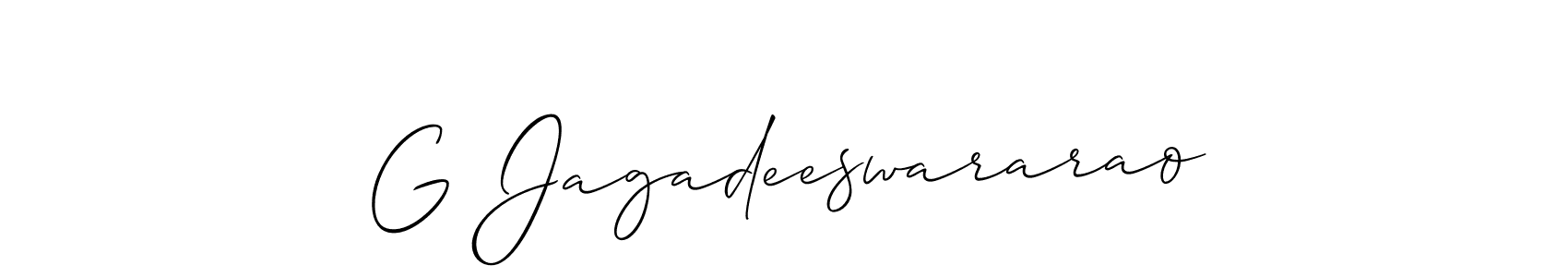 Design your own signature with our free online signature maker. With this signature software, you can create a handwritten (Allison_Script) signature for name G Jagadeeswararao. G Jagadeeswararao signature style 2 images and pictures png