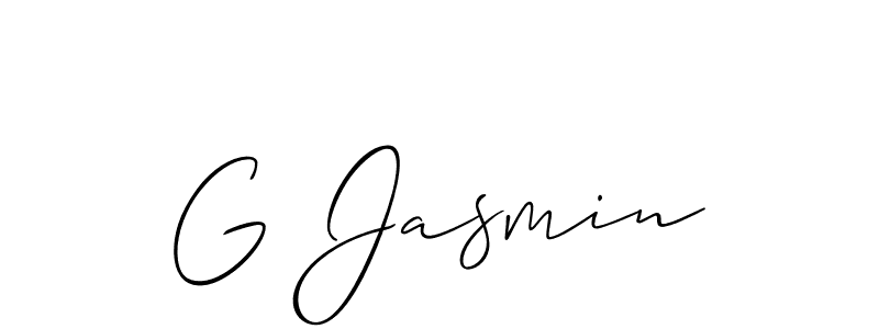Similarly Allison_Script is the best handwritten signature design. Signature creator online .You can use it as an online autograph creator for name G Jasmin. G Jasmin signature style 2 images and pictures png