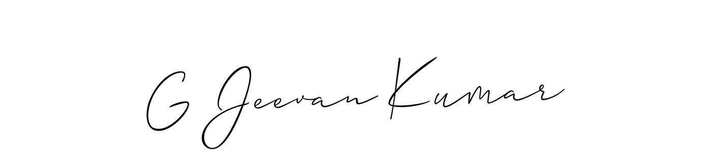 Make a short G Jeevan Kumar signature style. Manage your documents anywhere anytime using Allison_Script. Create and add eSignatures, submit forms, share and send files easily. G Jeevan Kumar signature style 2 images and pictures png