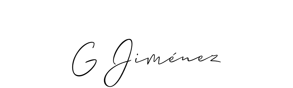 You should practise on your own different ways (Allison_Script) to write your name (G Jiménez) in signature. don't let someone else do it for you. G Jiménez signature style 2 images and pictures png