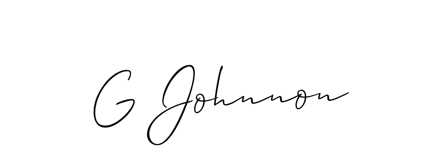 Similarly Allison_Script is the best handwritten signature design. Signature creator online .You can use it as an online autograph creator for name G Johnnon. G Johnnon signature style 2 images and pictures png