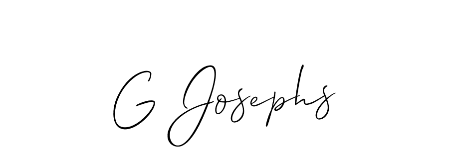 The best way (Allison_Script) to make a short signature is to pick only two or three words in your name. The name G Josephs include a total of six letters. For converting this name. G Josephs signature style 2 images and pictures png
