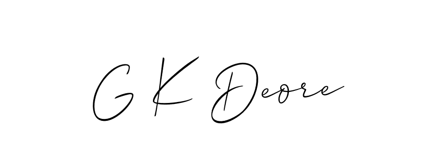 Best and Professional Signature Style for G K Deore. Allison_Script Best Signature Style Collection. G K Deore signature style 2 images and pictures png