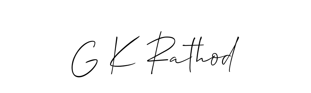 Create a beautiful signature design for name G K Rathod. With this signature (Allison_Script) fonts, you can make a handwritten signature for free. G K Rathod signature style 2 images and pictures png